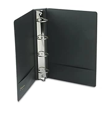 ZS A4 4D Ring Binder 40mm, Black, Document File, Pack of 2