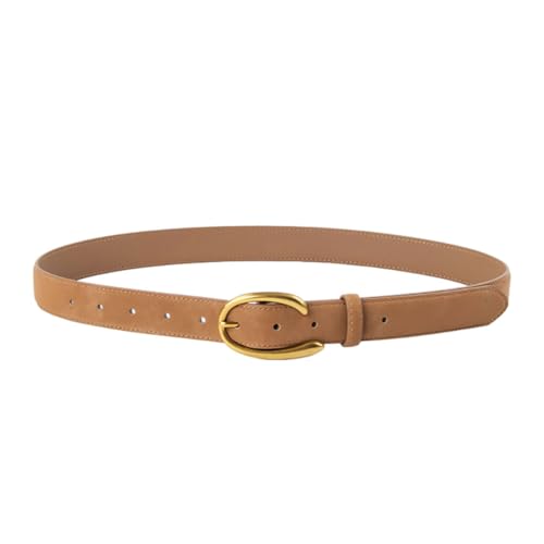 Women Leather Belt for Jeans Pants Dresses Fashion Designer Belt Suede Belt with Gold Buckle