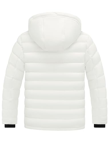 Image of wantdo Men's Quilted Puffer Jacket Hooded Winter Jacket Warm Puffer Coat | Detachable Hood,10000mm Waterproof Rating,Keep dry in light rain and snow,Recycled fabric,3 Pockets including 1 inner pocket