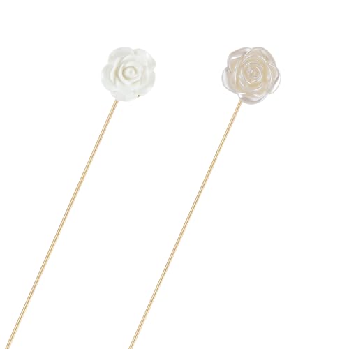 Image of Alilang 2Pcs Classic Hat Pins for Women and Lapel Brooch Set Vintage Style Decorative Stick Pins for Hats Suits Scarves Fitted Hats to Keep Hat in Place
