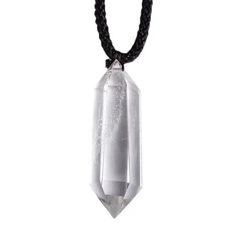Pendule de méditation en cristal de quartz blanc transparent pour lithothérapie