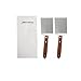 Newtay 2 Pieces Small Brownie Cookie Spatula Metal Stainless Steel Spatula with Wooden Handle for Kitchen Cooking Chef Baking Scraper Turner, 2.5 x 8.2 Inch