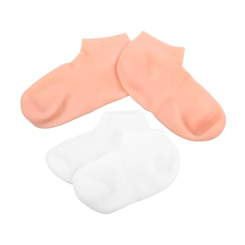 2 Pares Calcetines Hidratantes para Pies de Calcetines Exfoliantes Reutilizables para Pies Agrietados y Secos Elástico y Cuidado