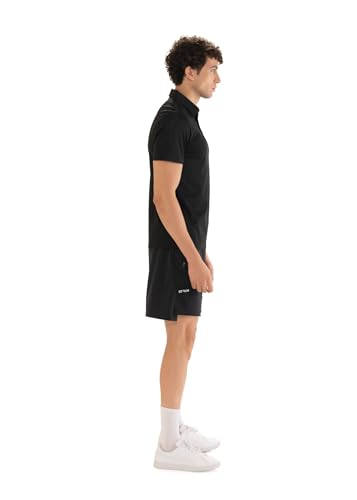 Image of STRCH Men's NeoBond Polo T-Shirt T-Shirt with Stitch-Free Design, 3D Logo & Reflective Details | Soft & Comfotable Everyday T-Shirt for Gym, Yoga, Running Casual Outfit