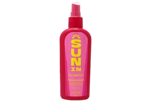 Sun In Tropical Breeze Haaraufheller - Aufhellungsspray für blondes und dunkles Haar - Sanftes Haare Aufhellen mit Aloe & Kamille - Haarpflege alkoholfrei, parabenfrei - 1-Pack, 138mL Sun In Tropical Breeze Haaraufheller - Aufhellungsspray für blondes und dunkles Haar - Sanftes Haare Aufhellen mit Aloe & Kamille - Haarpflege alkoholfrei, parabenfrei - 1-Pack, 138mL