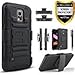 Galaxy S5 Active Case, Dual Layers [Combo Holster] Case And Built-In Kickstand Bundled with [Premium HD Screen Protector] Hybird Shockproof And Circlemalls Stylus Pen[Black]