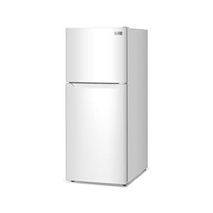 BLACK+DECKER 12.1 Cu. Ft. Top Mount Refrigerator with Freezer, 2 Door Refrigerator with Top Freezer and Adjustable Temperature Control, For Homes and Apartments, ENERGY STAR, BR1210HW, White