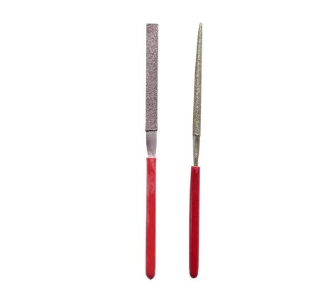 EXCEL IMPEXExcel Diamond File Flat and Half Round Profile Total Length 160mm, Diamond Coating Length 75 mm, Grit 80 US mesh.