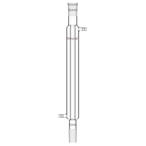 stonylab - stonylab Condenseur Liebig, Condenseur en Verre Borosilicaté avec Joint 24/40, Longueur de Veste 300 mm, Matériel de Distillation et Condensation de Laboratoire
