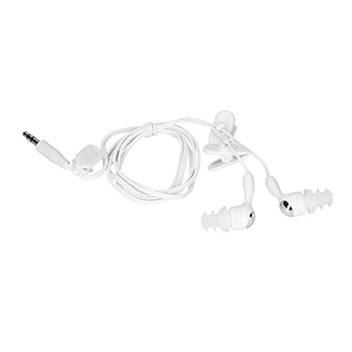 Picysa Auriculares Impermeables, Cascos Impermeables de Conducción ósea con Tapones para los Oídos de Repuesto para Nadar, Correr, Gimnasio, Enchufe de 3,5mm (1)