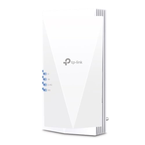 TP-Link Répéteur WiFi 6 RE500X, Amplificateur Puissant AX1500 Mbps, Port Ethernet Gigabit, Couvre jusqu'à 100 m², Compatible avec Les Box Internet, Profitez sans Changer Votre Box