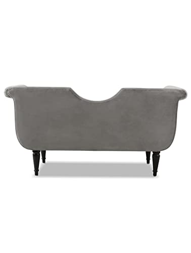 Image of Luxury Velvet 2 Seater Chaise Lounge Sofa - Tufted Chesterfield Modern Couch with Button Tufted Back Elegant Lounge Couch for Living Room, Bedroom, Office