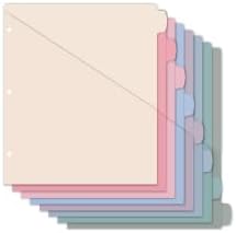 Forvencer 8 Count Dividers for 3 Ring Binder, Binder Dividers with Tabs