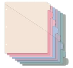 Forvencer 8 Count Dividers for 3 Ring Binder, 8 Tabs Binder...
