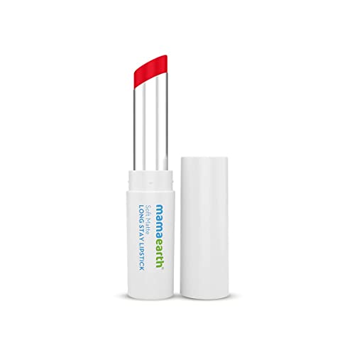 Mamaearth Soft Matte Long Stay Lipsticks with Jojoba Oil & Vitamin E for 12 Hour Long Stay - 08 Red Dhalia - 3.5 g