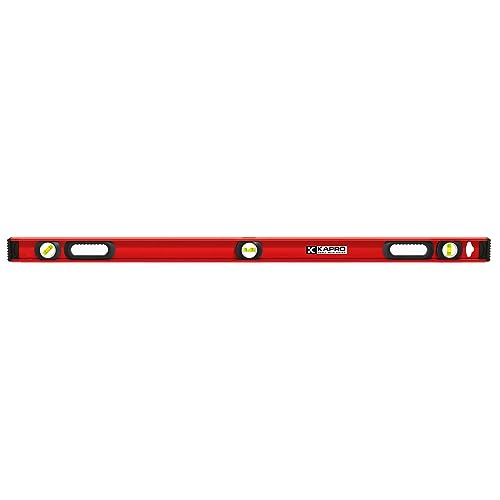 Kapro - 175 MaxPro Heavy Duty I-Beam Level - Features Horizontal, Vertical, + 45° Vials, Dual-View Plumb Site, and V-Groove Base - Aluminum - 72 Inch