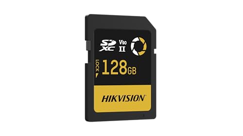 Image of HIKVISION V90 128GB SDXC SD Card | UHS-II U3 V90 | 300MB /s Read & 260MB /s Write Speed | 8K & 4K UHD Video & High-Speed Burst Shooting | Compitable with DSLR & Cinema Cameras |Shockproof|3Yrs Warranty