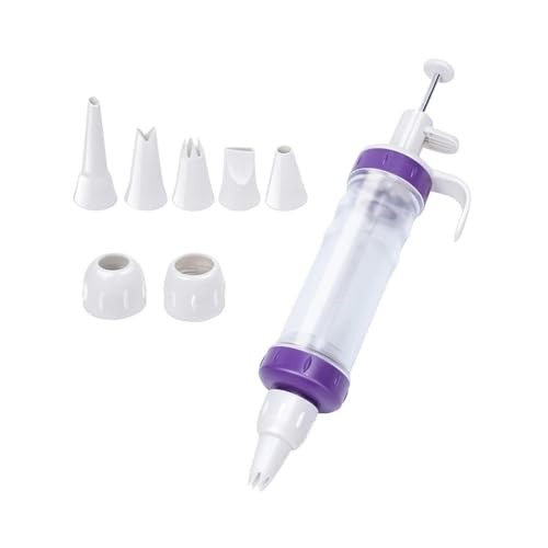 FJOADNVM Manga Pastelera Kit de Prensa for Galletas, Juego jeringas for Decorar postres, Pistola for Crema pastelera, boquillas for Manga, extrusora, dispensador glaseado for Hornear