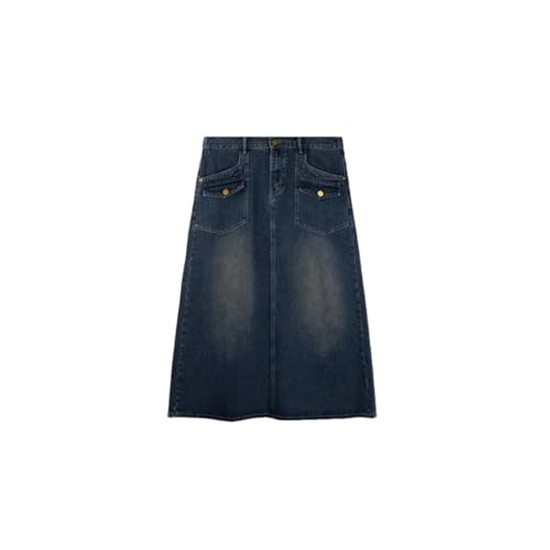 Women's Fall Winter Double Pocket Design Plus Size Plus Size Denim Mini Skirt