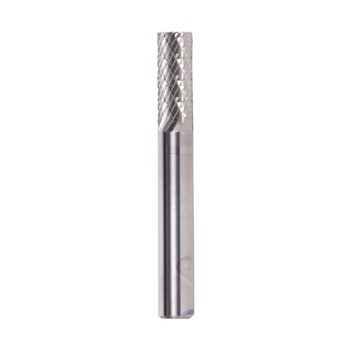 Image of Drill America SB-5 Carbide Burr /Rotary File Cylindrical End-Cut Double Cut for Die Grinder 1 /2 inch Dia. x 1 inch Cut Length with 1 /4 inch Shank and 2-3 /4 inch Overall Length, DUL Series