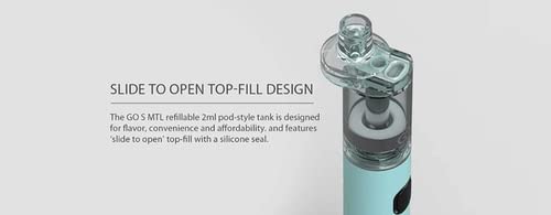 GOs Disposable Tank PCTG 2ml Capacity 1.6 ohm Single Tank (Light Blue)