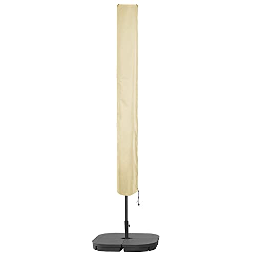 Schutzhülle für Sonnenschirm bis ca. Ø 400cm Premium Qualität aus hochwertigem 300GSM 600D Oxford Material - Beige Cover
