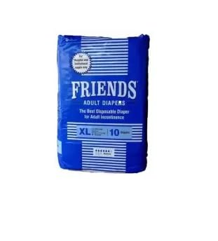 Friend HOSPITAL Adult Diapers 10 count/Pack with odour lock and Anti-Bacterial Absorbent Core (Xtra Large, 10 Count)-Pack 1-image-47