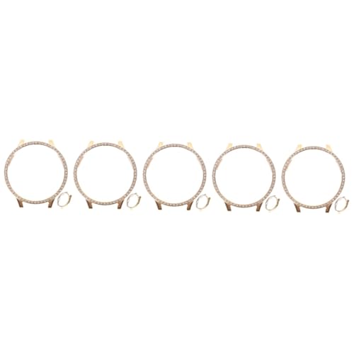 Boîtiers de montre brillants Housoutil lot de 5 coques en résine montre connectée amovible