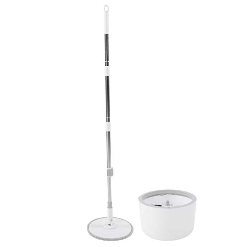MAPHRWZ para Limpieza del hogar, fregona automática de Lavado y deshidratación, Lavado a Mano, Cabezal de Microfibra, Mango telescópico de Acero Inoxidable, rotación de 360