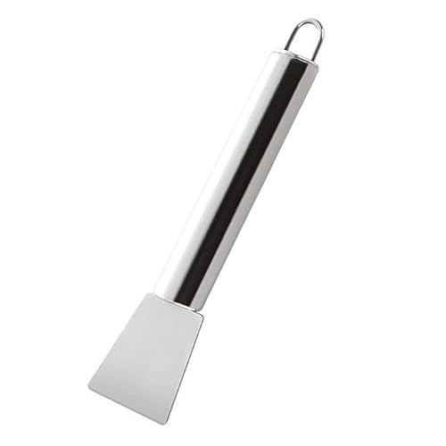 karonpeln 冷蔵庫 アイススクレーパー 除氷シャベル ストレート/アングル 霜取り 除氷ツール ステンレス鋼 冷蔵庫 清掃用 スクレーパー ヘラ 掃除 冷蔵庫 除氷 家庭 キッチン (ストレート)