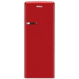  Amica AR5222R Réfrigérateur Rétro Rouge 218L - Design Retro - Pose Libre - Hauteur 144cm - Classe E