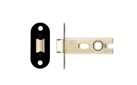 Ironmongery Solutions® Project Tubular Latch 64mm Radius Heavy Duty Internal Door Latch for Handles and Knobs Fixings Included (Powder Coat Black)