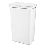 Tower T838005W Sensor Bin with Retainer Ring, Battery-Operated, 50L, White