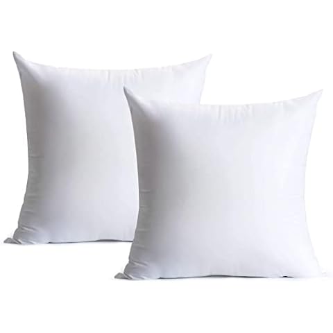 Eliza Cushion Inserts (Pack of 2), 50 x 50 cm (20 x 20 inch) Cushion Inner Pads, Decorative Square Pillows, Cushion Stuffer for Sofa and Couch (White) (50 x 50 cm(20 x 20 inch)) Cover