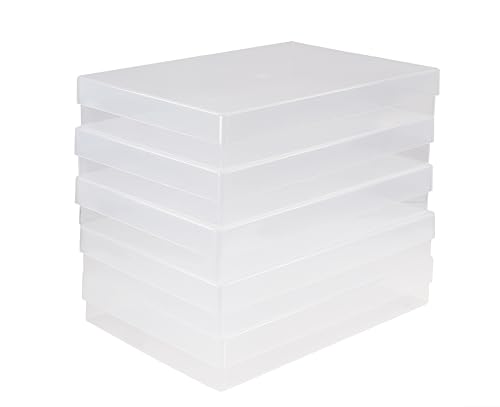Paper Tent Clear A4 Storage Box, Pack of 5