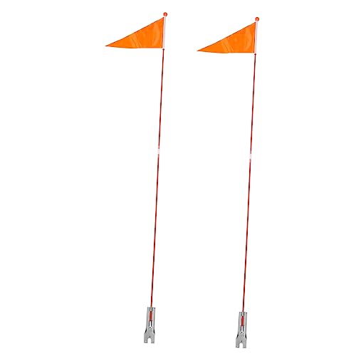 Yardwe 2stücke Teiliges Kinderfahrrad Sicherheitsflagge Mit Stabiler Glasfaserstange Verstellbar Hochsichtbar Für Fahrräder Und Dreiräder Einfacher Anbau Und Praktischer Transport