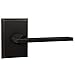 Bravura Hardware 943 Raleigh Lever Dummy Lockset with Modern Rectangle Trim Reversible Adjustable Door Handle Lever for Closet/Pantry, Oil Rubbed Bronze