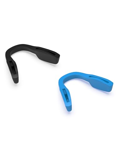 Image of 2 Pieces Replacement Nose Pads for Oakley Activate OX8173 / Activate Asian Fit OX8169F - Sky Blue + Black Euro Fit