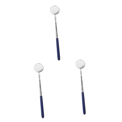 Beatifufu 3pcs Telescoping Inspection Mirror Extendable Handle for Automotive Maintenance Versatile Mechanic Tool for Accessing Hard Reach Areas