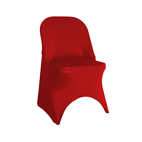 Flash Deals - 80% OFF Your Chair Covers - 6 Pack Stretch Spandex Folding Chair Cover Red
