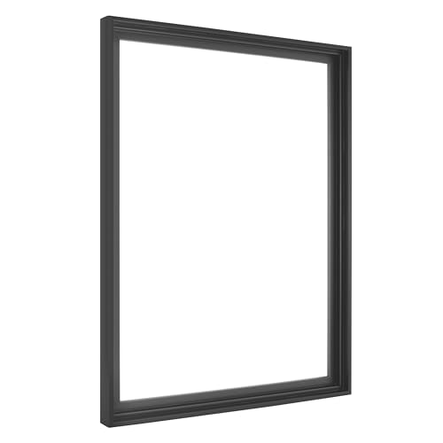 MCS Canvas Float Frames 18x24 Frame Black Frame for Finished Canvases Vertical & Horizontal Wall Hanging Large with Adhesive for Canvas Paintings (1-Pack)