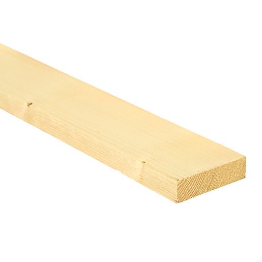 3x1-22x75mm White Wood Planed Timber - 1 Meter x 2 - Total 2 Meters