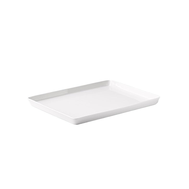 Plateau rectangulaire en céramique 18 pouces haut de gamme pour fournitures d'hôtel