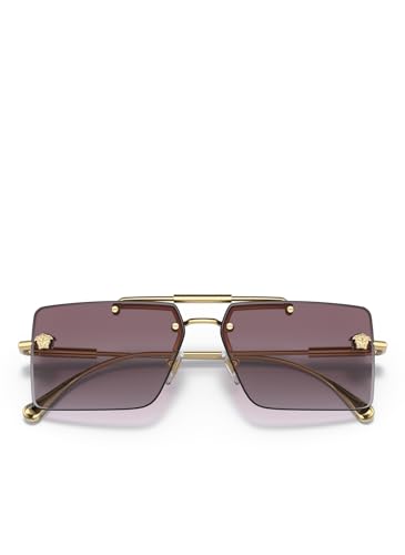 Versace VE 2245 10028H Gold Metal Rectangle Sunglasses Purple Gradient Lens - image 3
