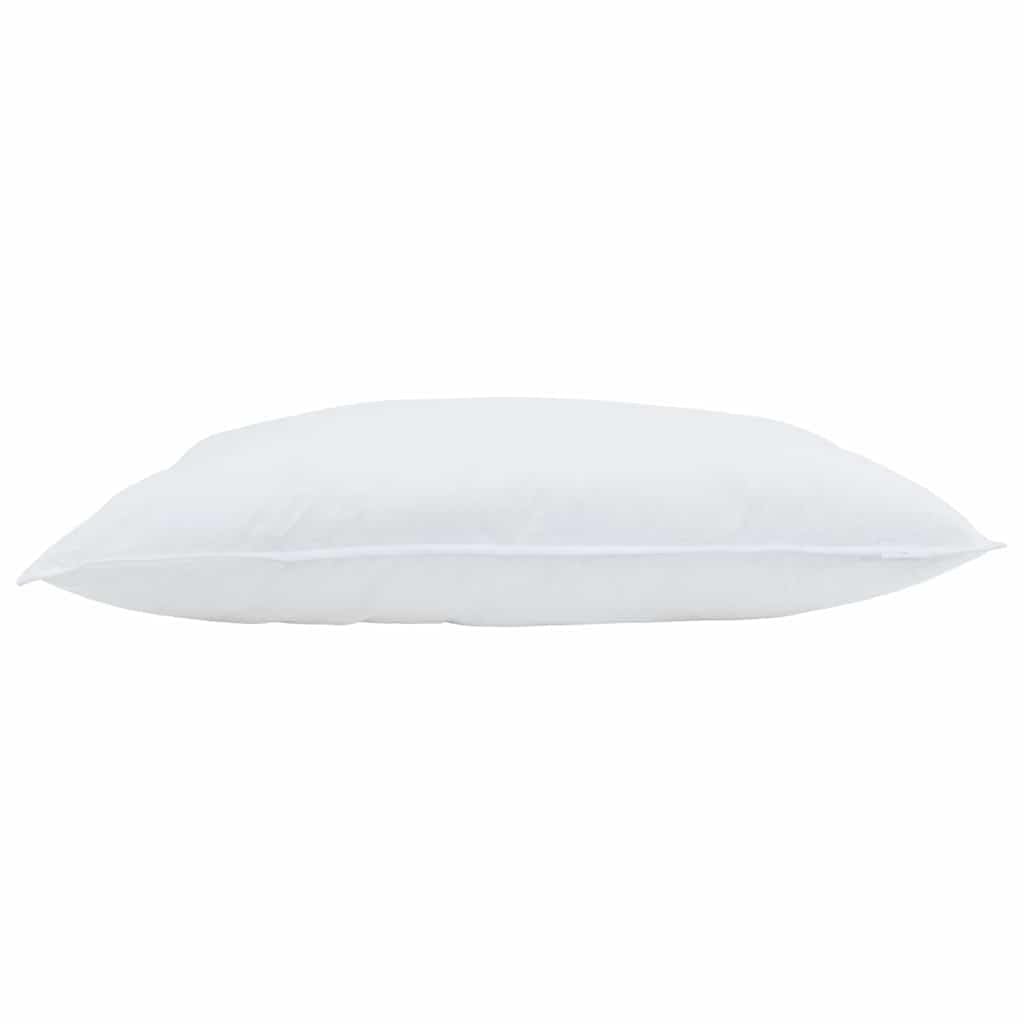 2 almohadas de 40 x 60 cm, color blanco, con relleno de plumas, ergonómicas y suaves para dormir de cuello y espalda, comodidad de plumón, ideal como almohada para dormir de lado