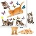 CREARREDA Sticker Adesivo in PVC elettrostatico - Cats