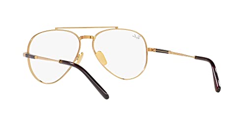Image of Ray-Ban unisex-adult Rx8225v Aviator Titanium Pilot Prescription Eyewear Frames