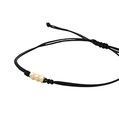 Adjustable String Bracelet with 3 Diamonds