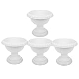 Veemoon 12 Stck. Mini Romanische Blumentöpfe aus Kunststoff Vintage Hochzeit Dekoration Europäischer Stil Kleine Pflanzgefäße für Künstliche Blumen Sukkulenten und Heimdeko