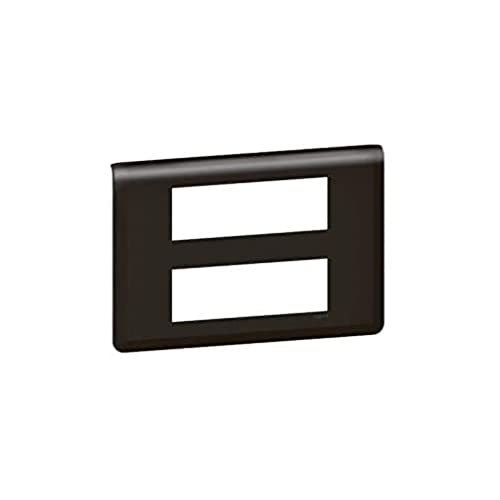 Plaque Mosaic Legrand 2x6 modules noir mat pour un salon moderne et chaleureux
